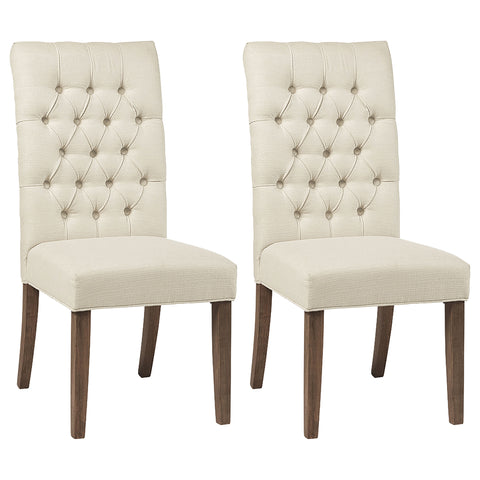 Phelps Upholstered Dining Side Chair Oatmeal (Set of 2)Oatmeal