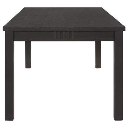 Ayelet 7-piece Rectangular Dining Table Set Matte BlackMatte Black