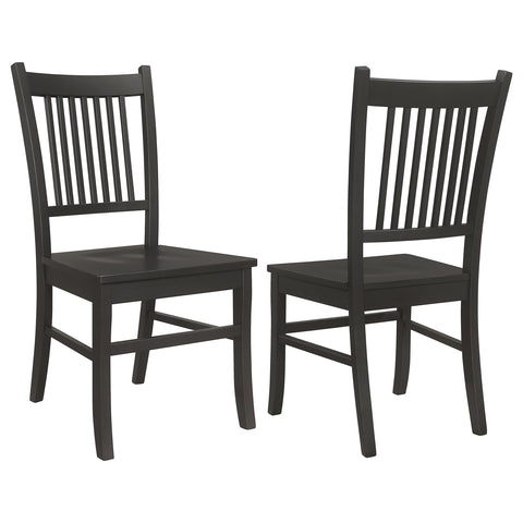 Ayelet Wood Dining Side Chair Matte Black (Set of 2)Matte Black