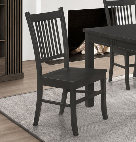 Ayelet Wood Dining Side Chair Matte Black (Set of 2)Matte Black