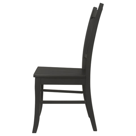 Ayelet Wood Dining Side Chair Matte Black (Set of 2)Matte Black