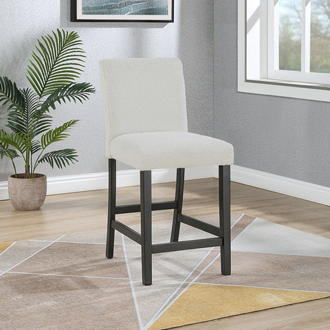 Airell Boucle Upholstered Counter Chair White (Set of 2)White