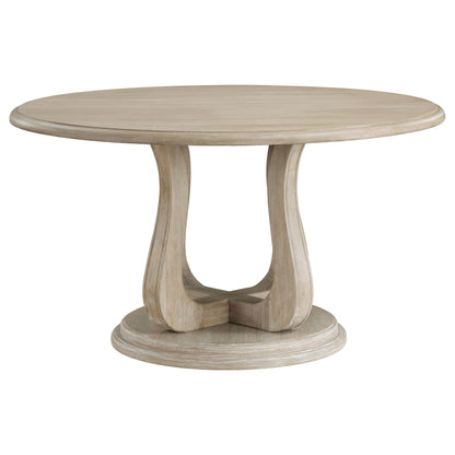 Kenyon Round 60-inch Pedestal Dining Table White Washed