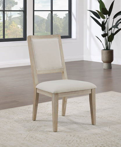 Kenyon Cushioned Dining Side Chair White Washed (Set of 2)