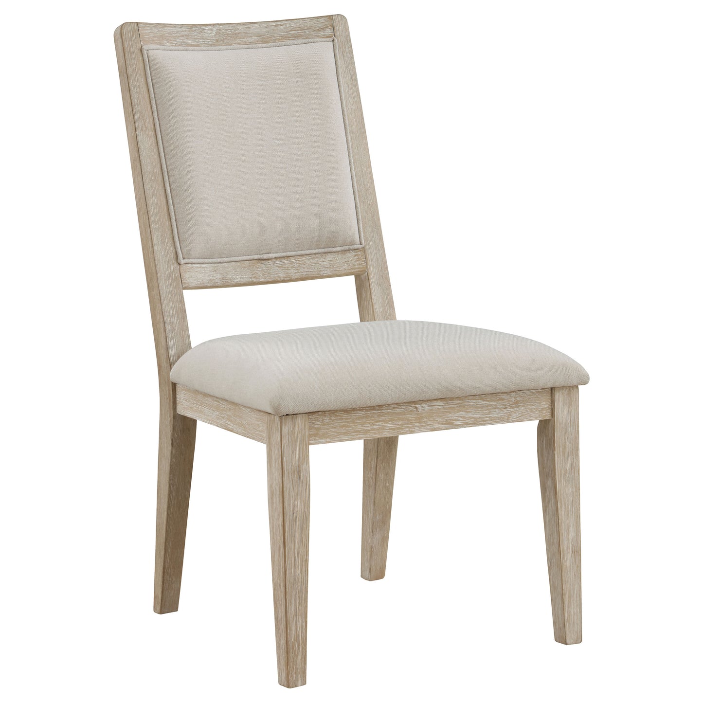 kenyon cushioned dining side chair white washed (set of 2)