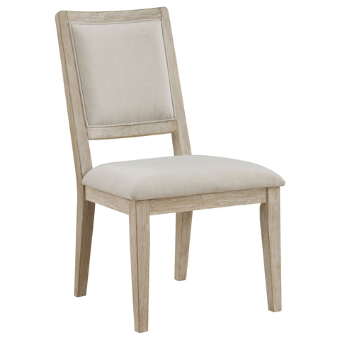 Brassie Cushioned Dining Side Chair White Washed (Set of 2)White Washed
