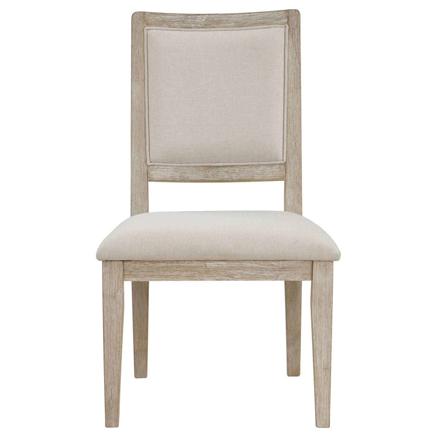 kenyon cushioned dining side chair white washed (set of 2)