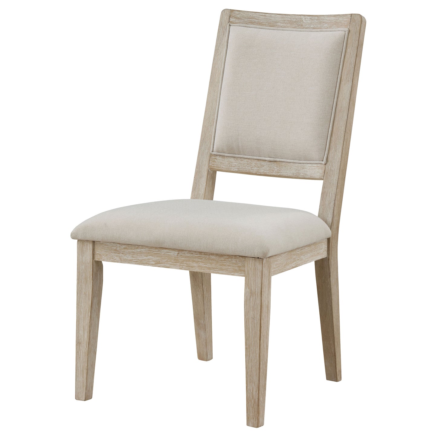 kenyon cushioned dining side chair white washed (set of 2)