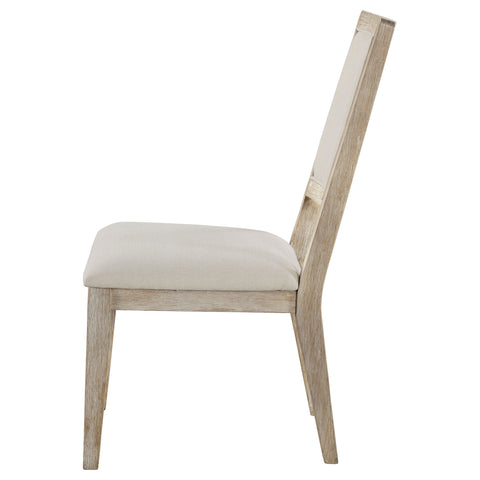 Brassie Cushioned Dining Side Chair White Washed (Set of 2)White Washed