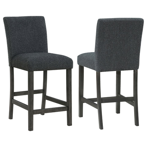 Airell Boucle Upholstered Counter Chair Black (Set of 2)Black