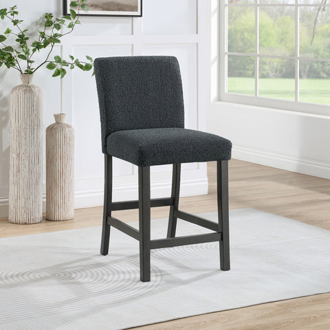 Airell Boucle Upholstered Counter Chair Black (Set of 2)Black