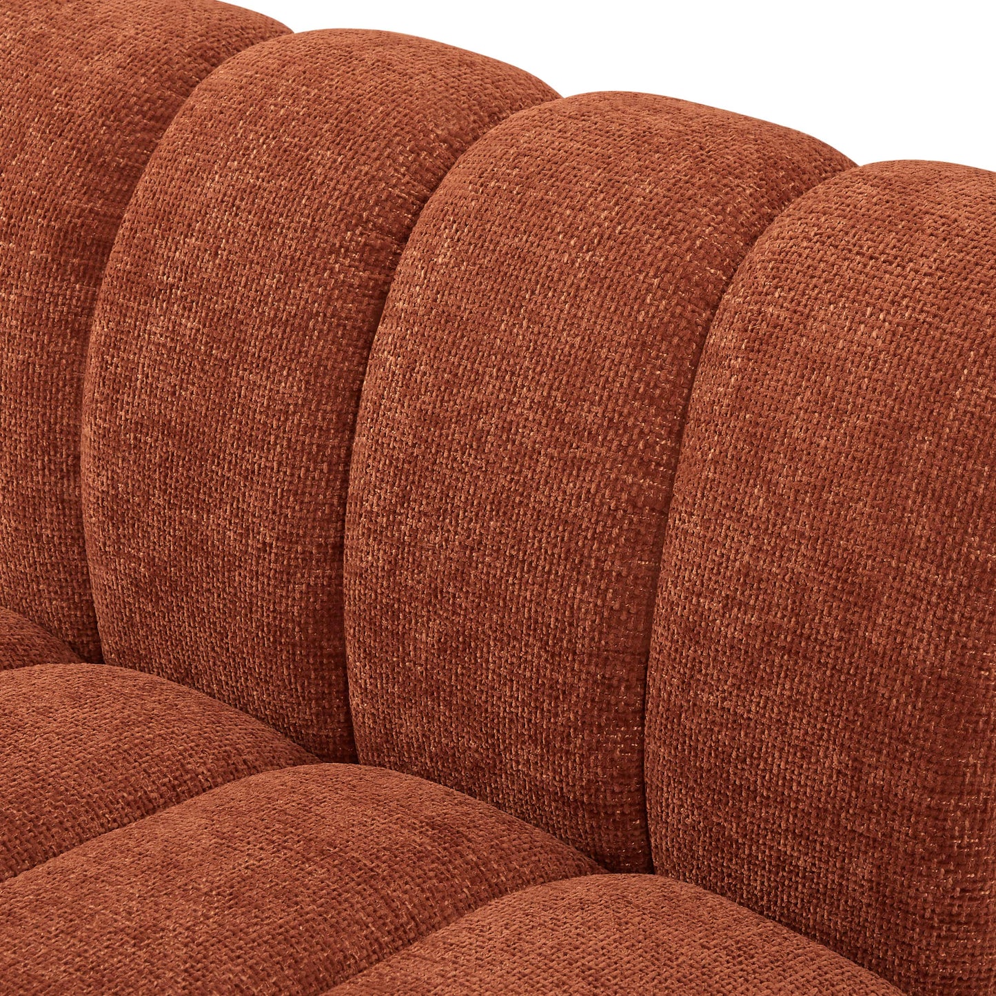 porter cognac chenille fabric modular sofa s101