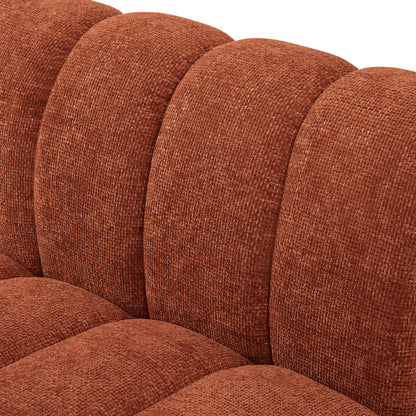 Porter Cognac Chenille Fabric Modular Sofa S101