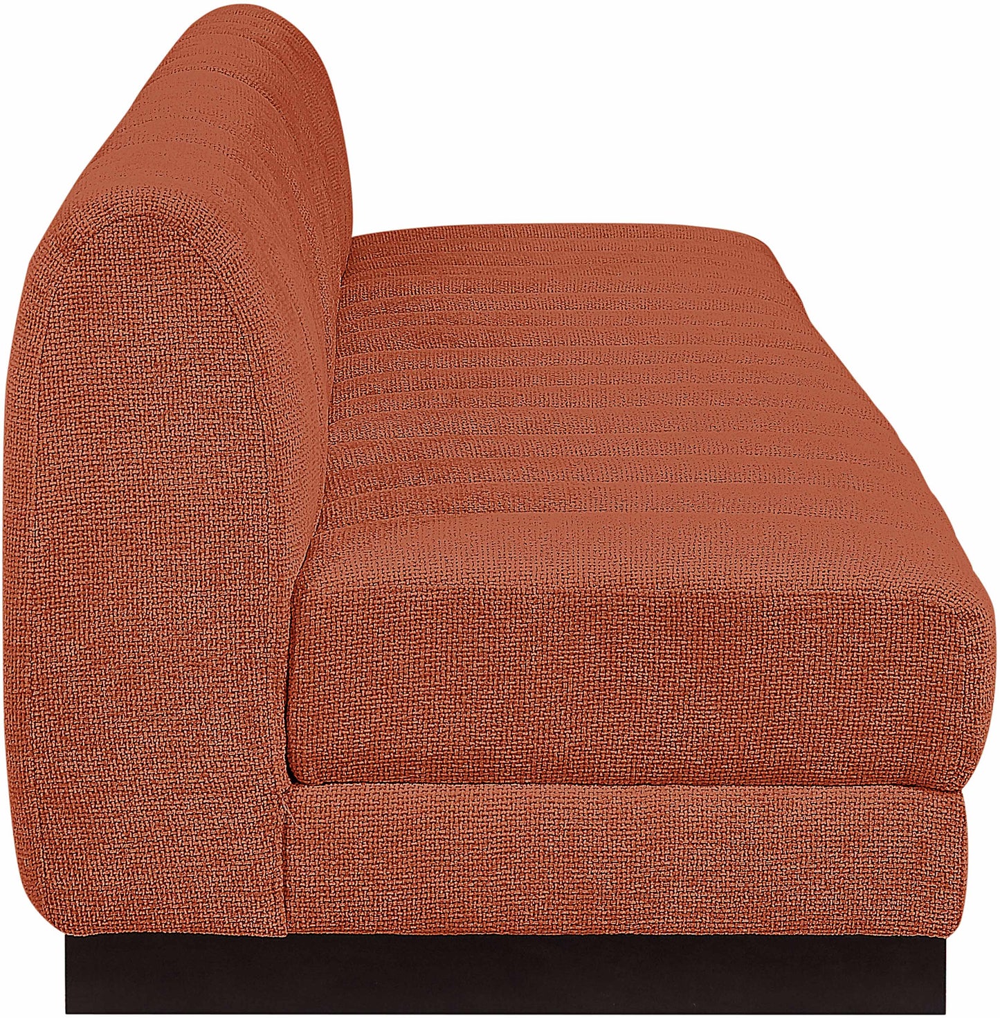 porter cognac chenille fabric modular sofa s128