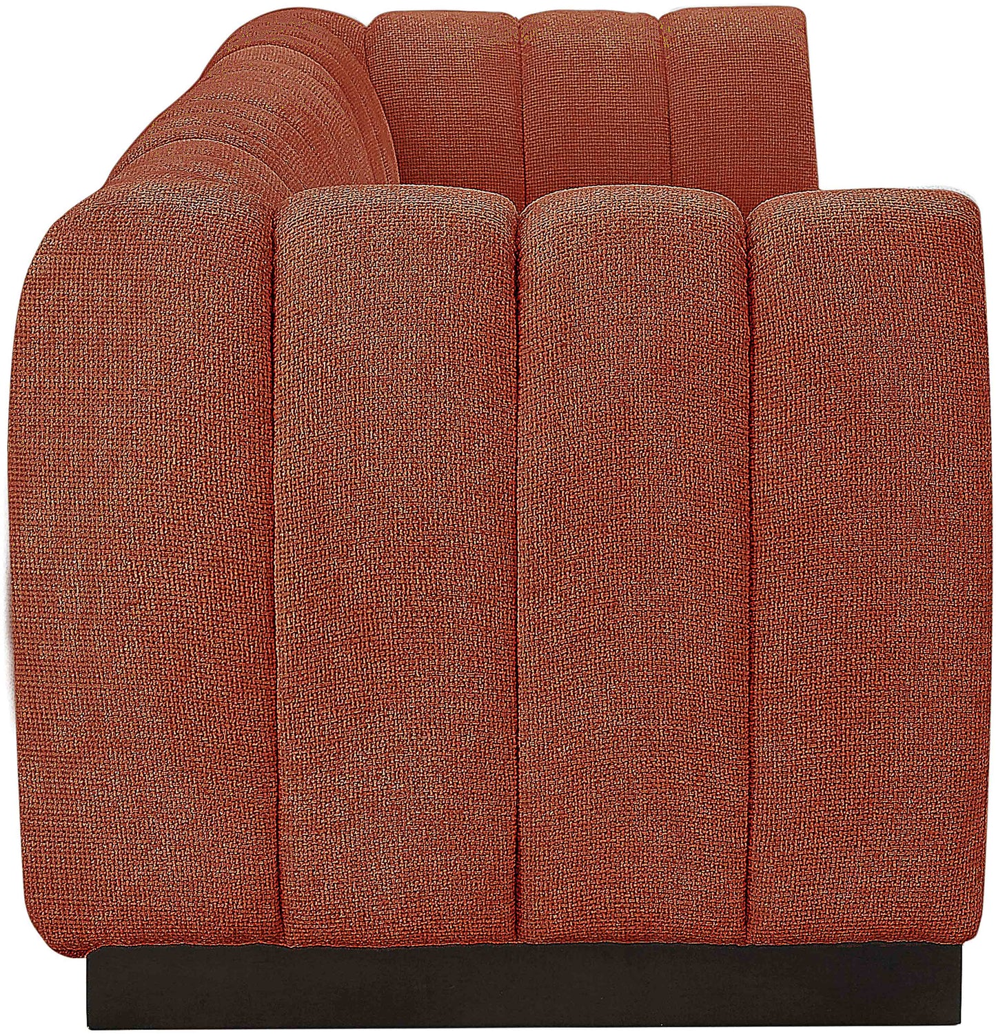 porter cognac chenille fabric modular sofa s133