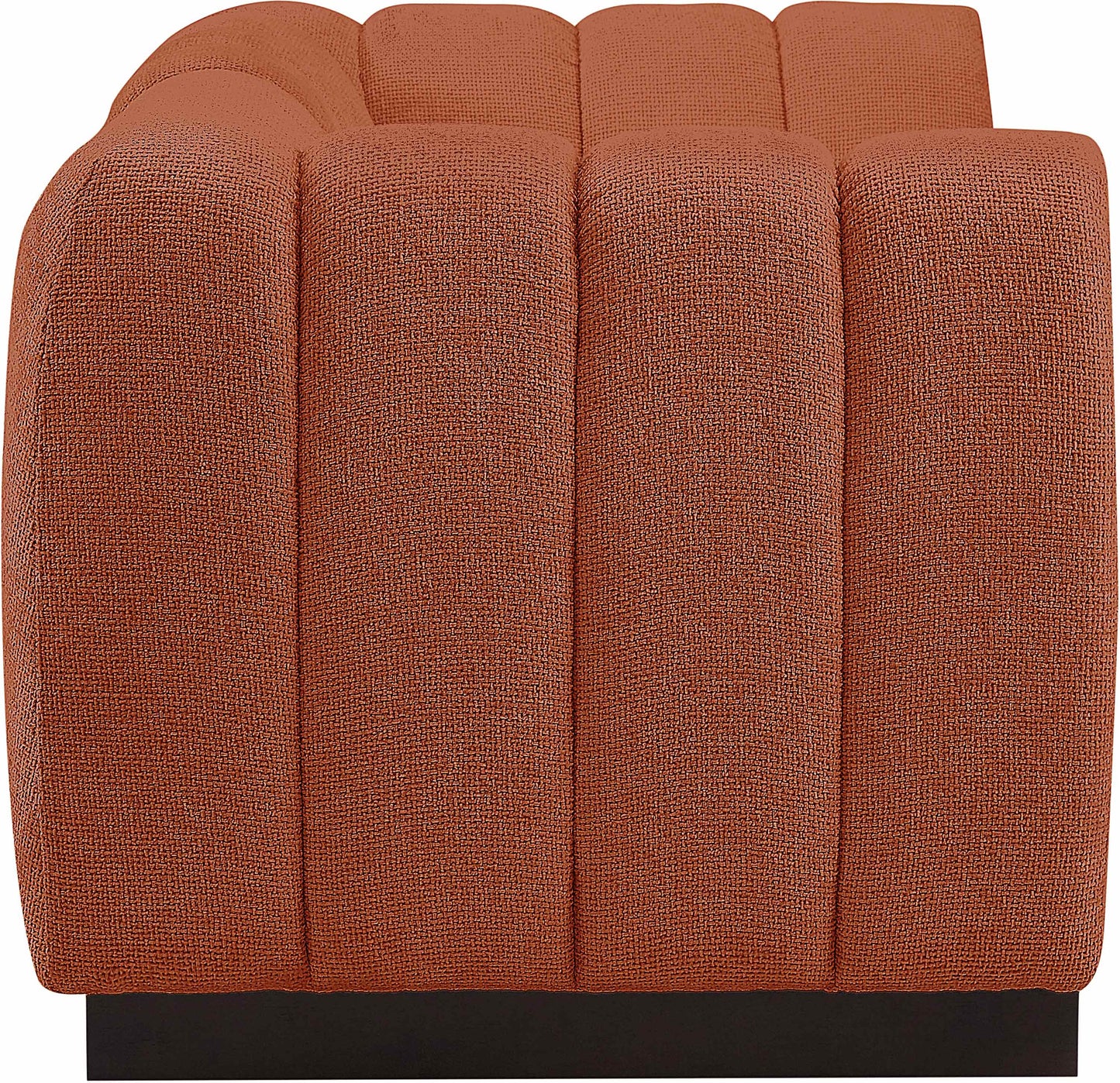 porter cognac chenille fabric modular sofa s69