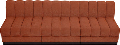 Porter Cognac Chenille Fabric Modular Sofa S96