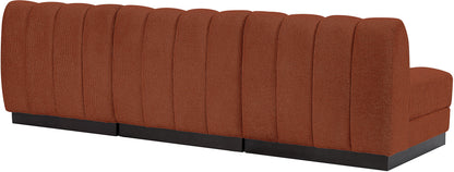 Porter Cognac Chenille Fabric Modular Sofa S96