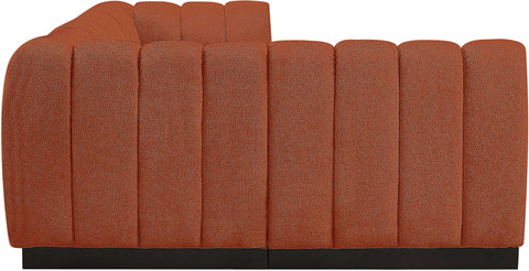 Porter Cognac Chenille Fabric Modular Sectional Sec4A