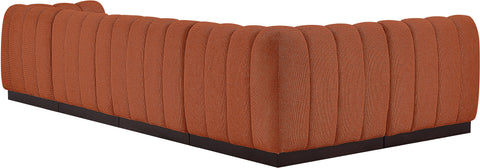 Porter Cognac Chenille Fabric Modular Sectional Sec5A