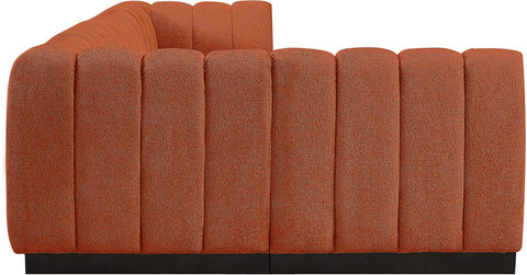Porter Cognac Chenille Fabric Modular Sectional Sec5A