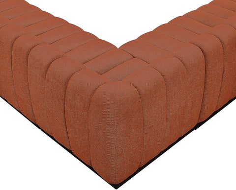 Porter Cognac Chenille Fabric Modular Sectional Sec5B