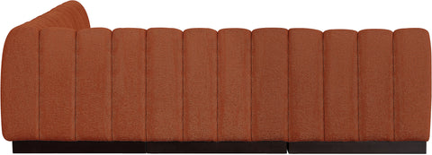 Porter Cognac Chenille Fabric Modular Sectional Sec5B