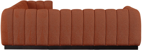 Porter Cognac Chenille Fabric Modular Sectional Sec5C
