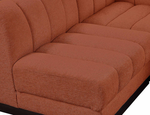 Porter Cognac Chenille Fabric Modular Sectional Sec6A