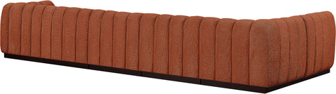 Porter Cognac Chenille Fabric Modular Sectional Sec6B