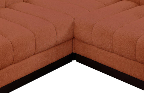 Porter Cognac Chenille Fabric Modular Sectional Sec6C