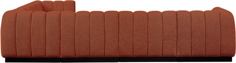 Porter Cognac Chenille Fabric Modular Sectional Sec6C