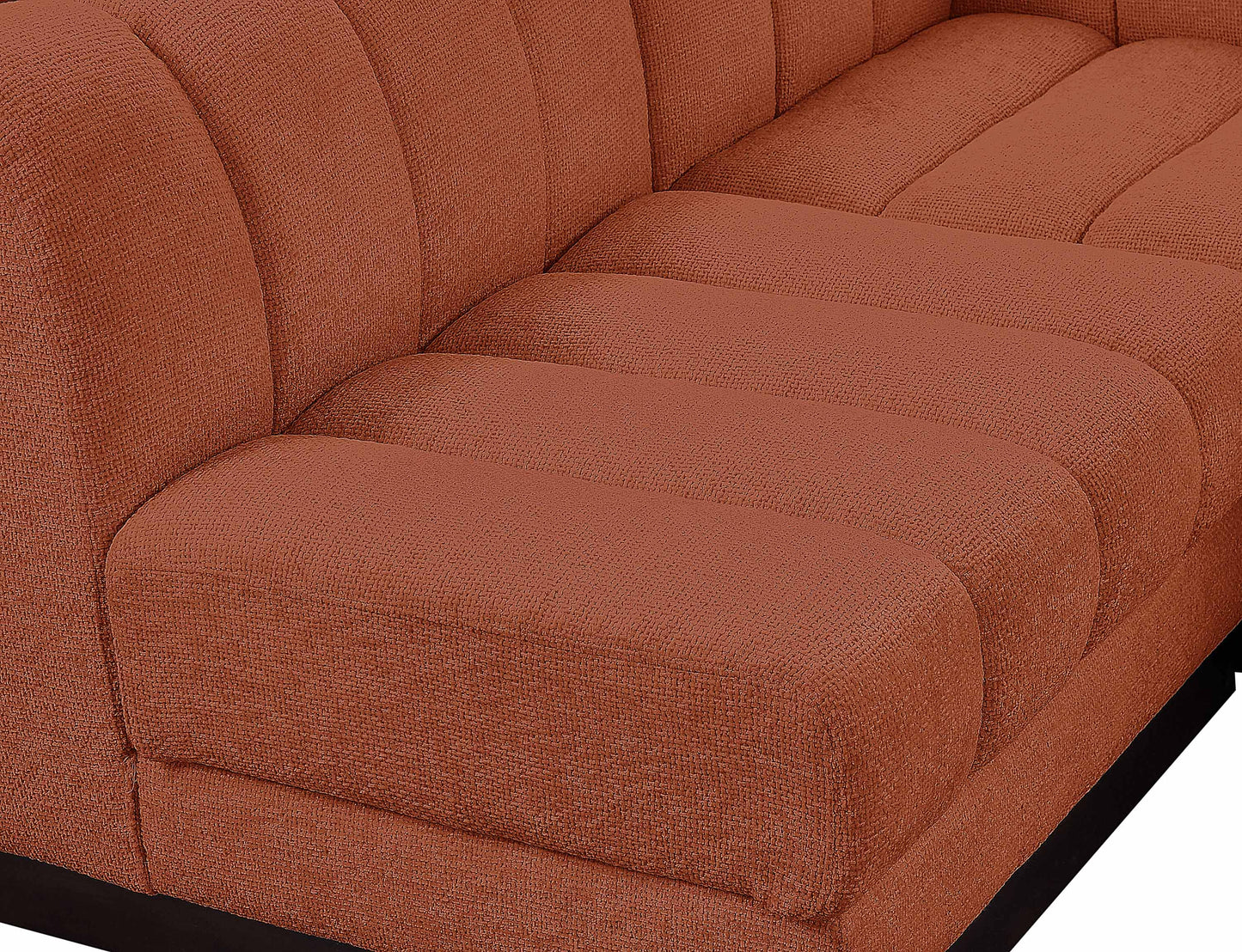 porter cognac chenille fabric modular sectional sec7a