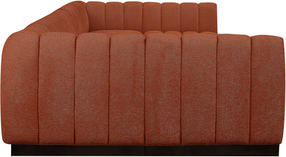 Porter Cognac Chenille Fabric Modular Sectional Sec7A