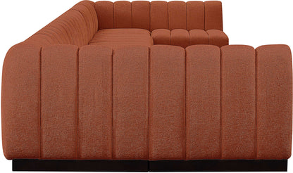 Porter Cognac Chenille Fabric Modular Sectional Sec8A