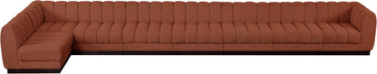 Porter Cognac Chenille Fabric Modular Sectional Sec8B