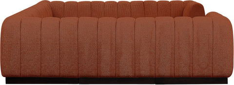 Porter Cognac Chenille Fabric Modular Sectional Sec8C