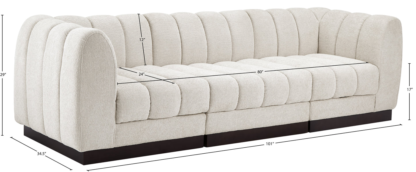 porter cream chenille fabric modular sofa s101