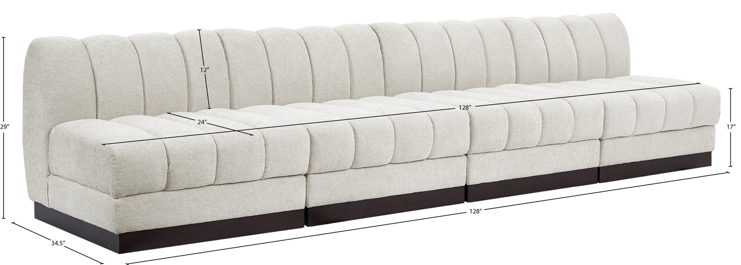 porter cream chenille fabric modular sofa s128