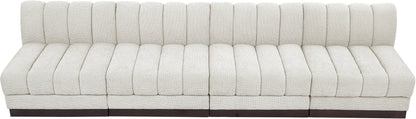 Porter Cream Chenille Fabric Modular Sofa S128