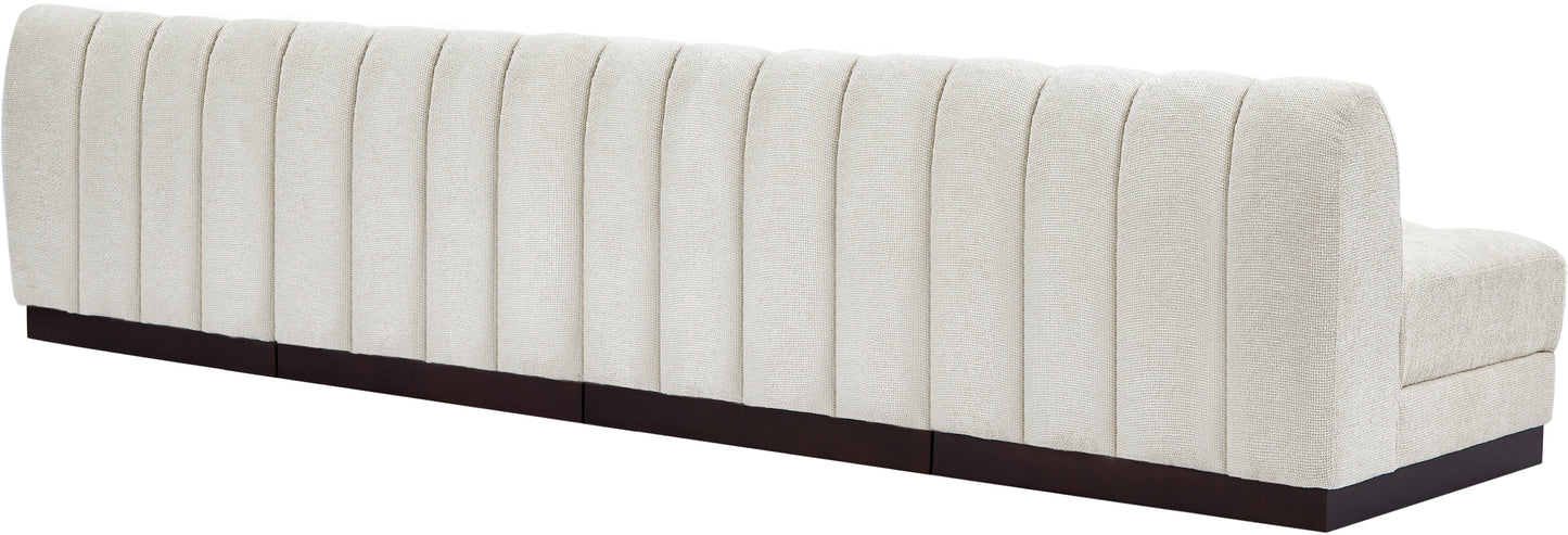 porter cream chenille fabric modular sofa s128