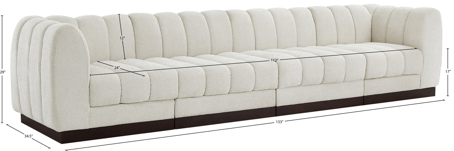 porter cream chenille fabric modular sofa s133