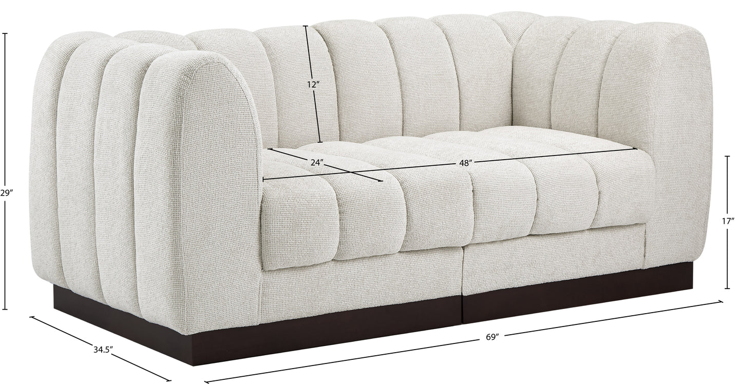 porter cream chenille fabric modular sofa s69