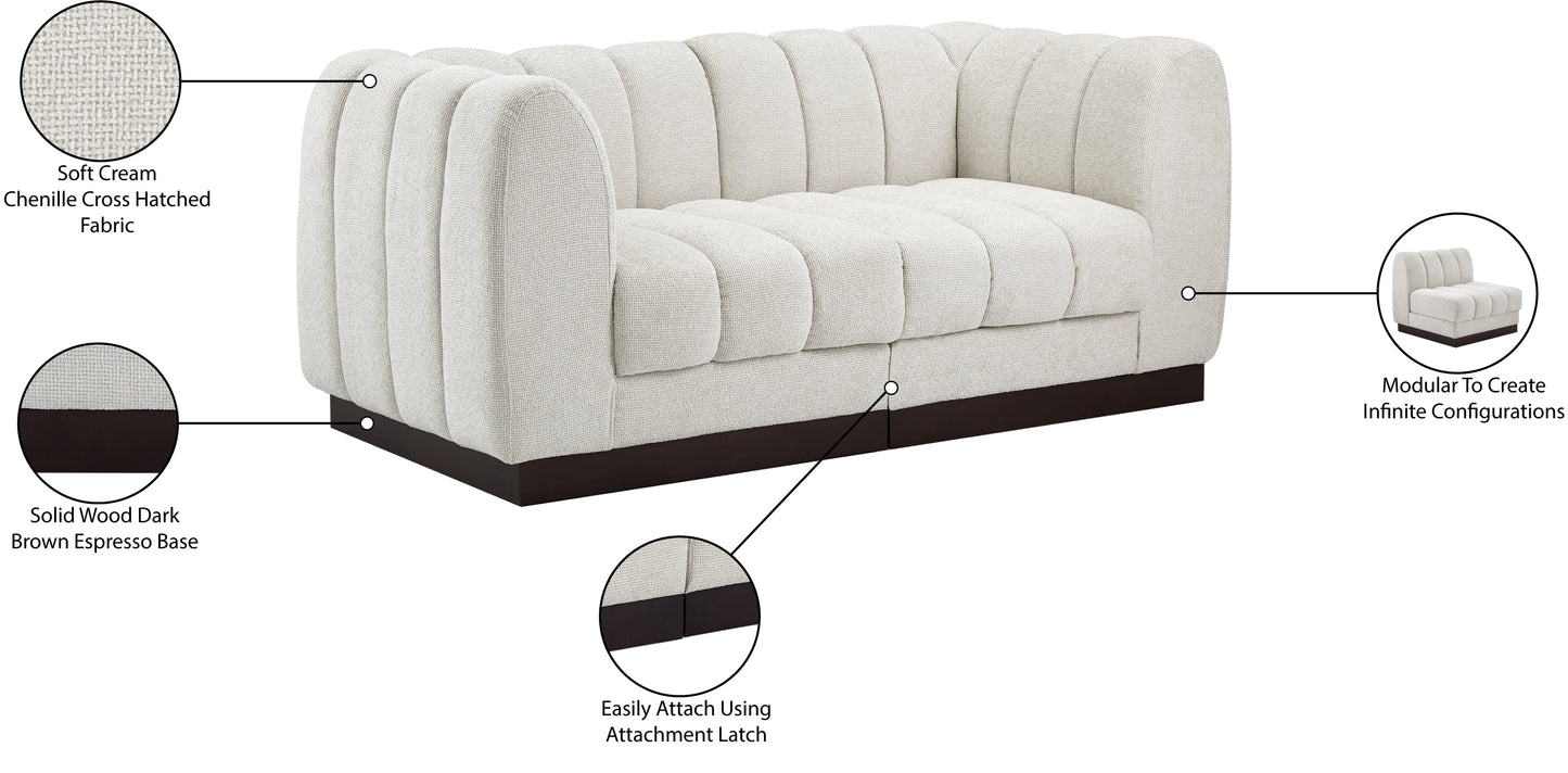 porter cream chenille fabric modular sofa s69