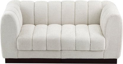 Porter Cream Chenille Fabric Modular Sofa S69