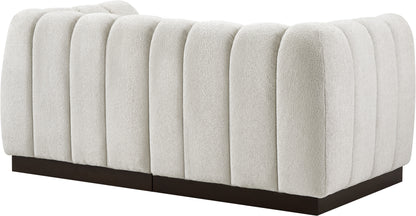 Porter Cream Chenille Fabric Modular Sofa S69