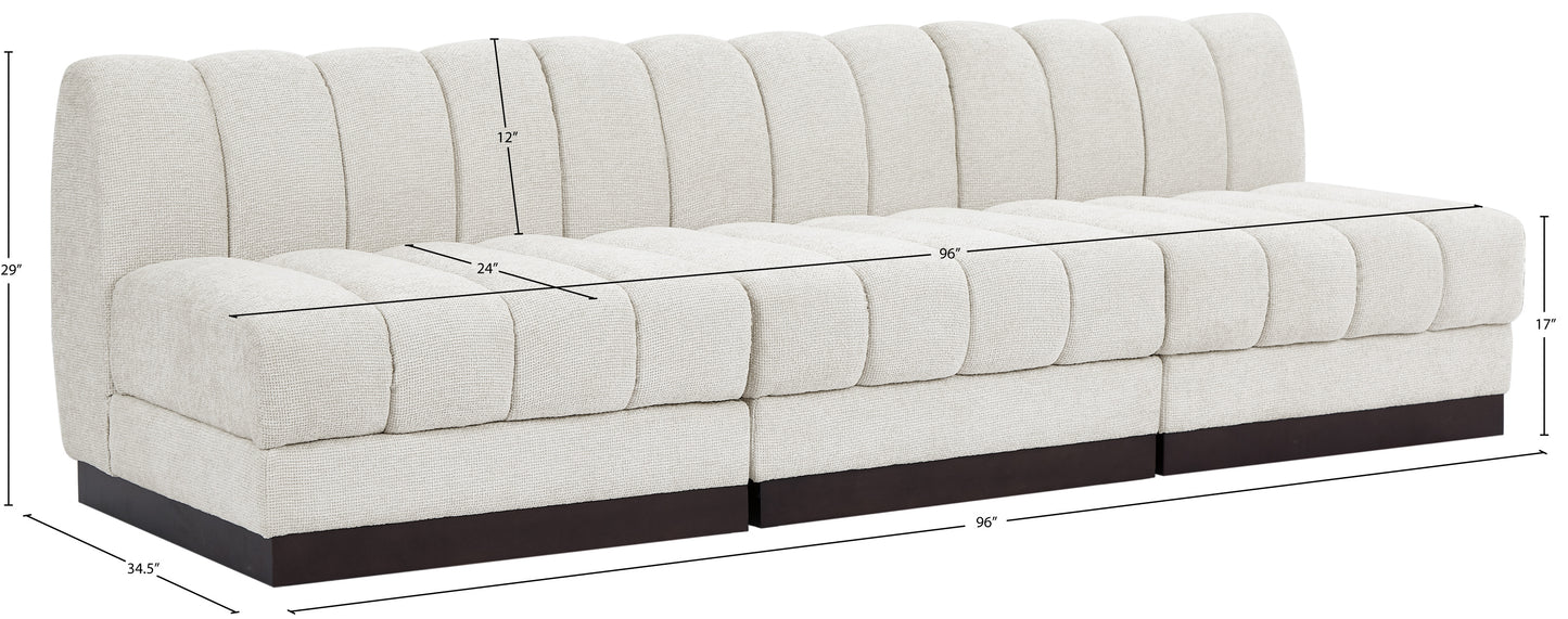 porter cream chenille fabric modular sofa s96