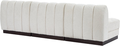 Porter Cream Chenille Fabric Modular Sofa S96