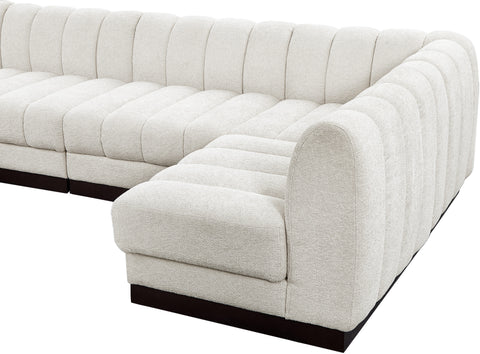 Porter Cream Chenille Fabric Modular Sectional Sec4A