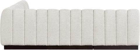 Porter Cream Chenille Fabric Modular Sectional Sec5B